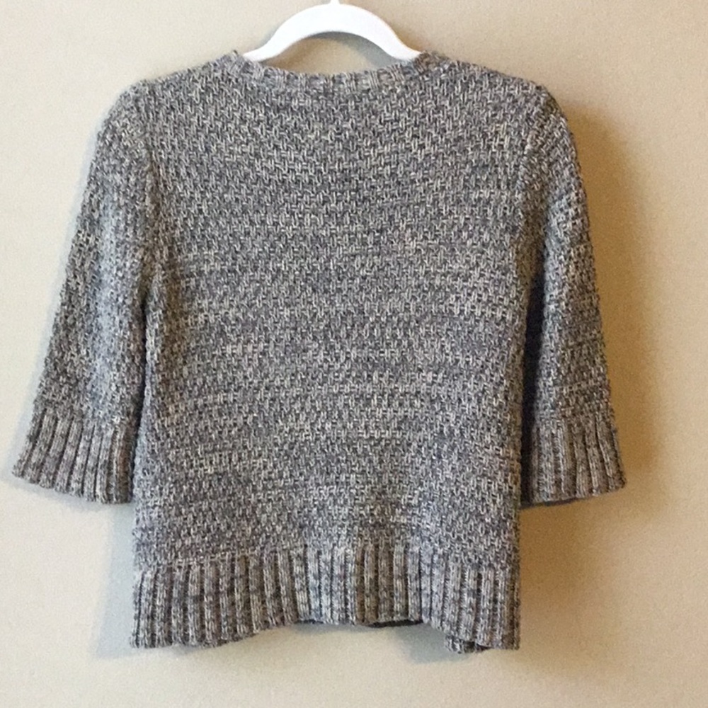 Leo & Nicole Chunky Brown Snap Closure Sweater, S - Picture 3 of 8